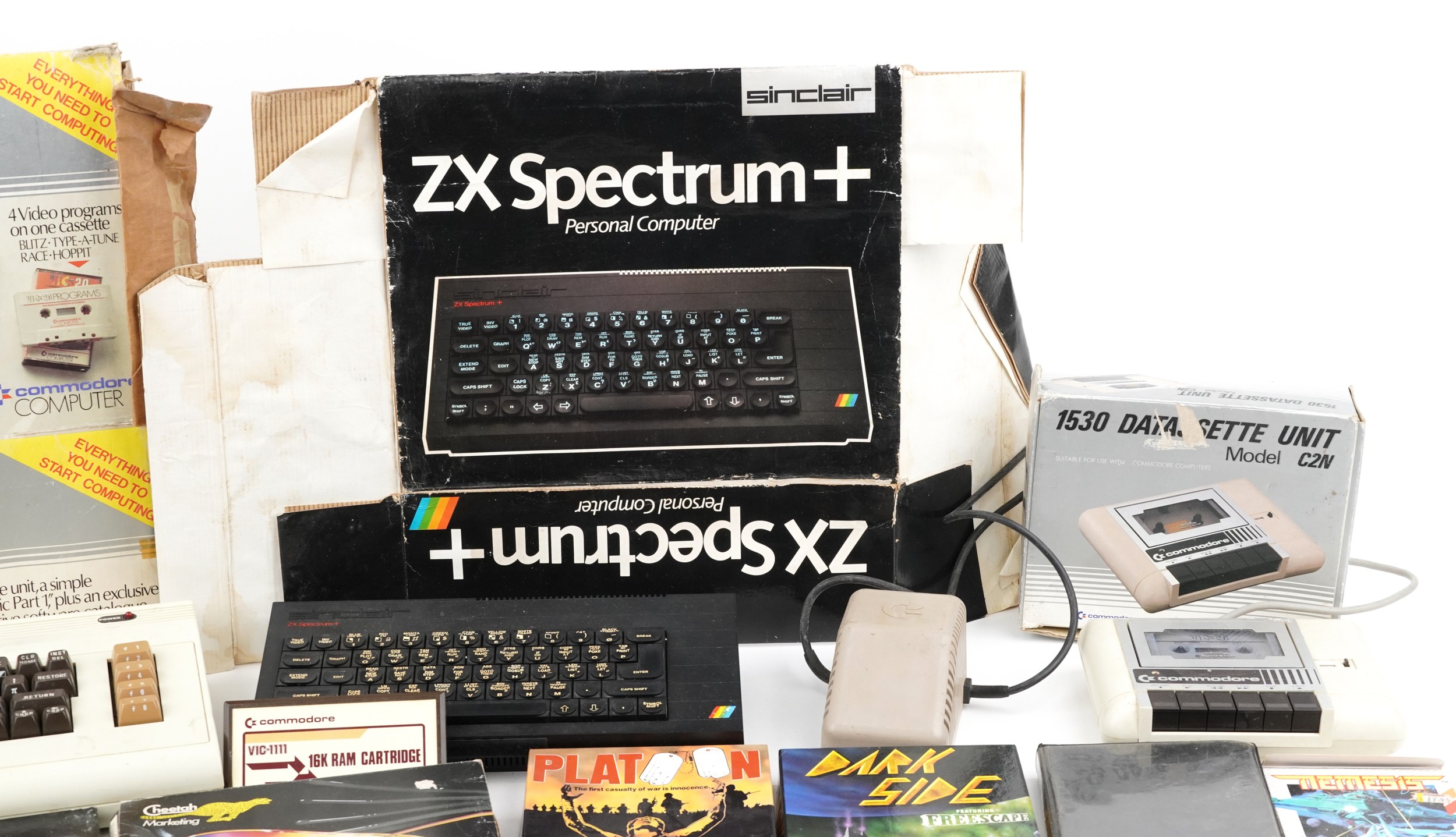 Commodore ZX Spectrum personal computer with accessories and games including 1530 Datasette unit - Bild 3 aus 5