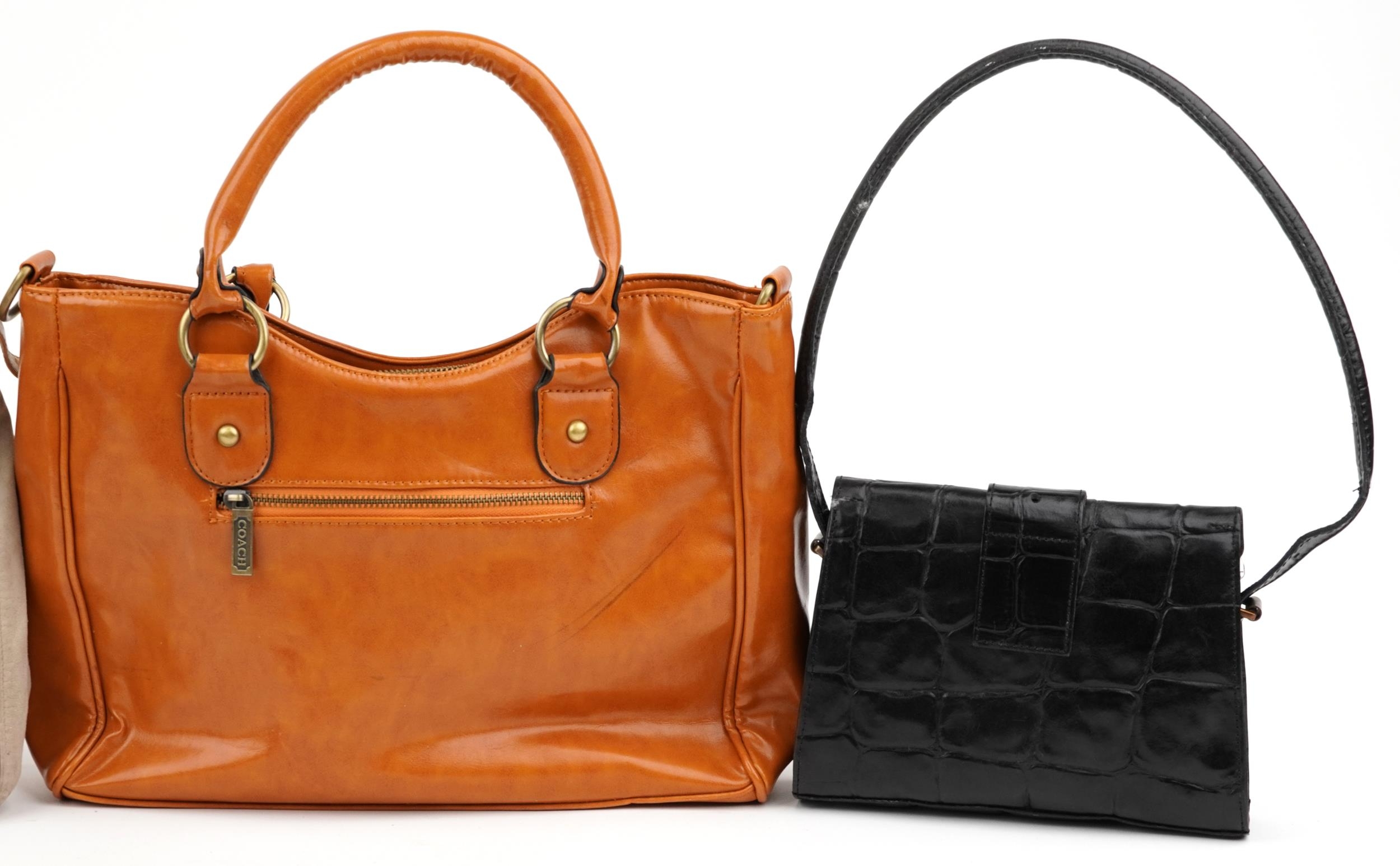 Four vintage and later designer ladies bags comprising Barbour, Mulberry, Coach and Fendi, the - Image 6 of 6