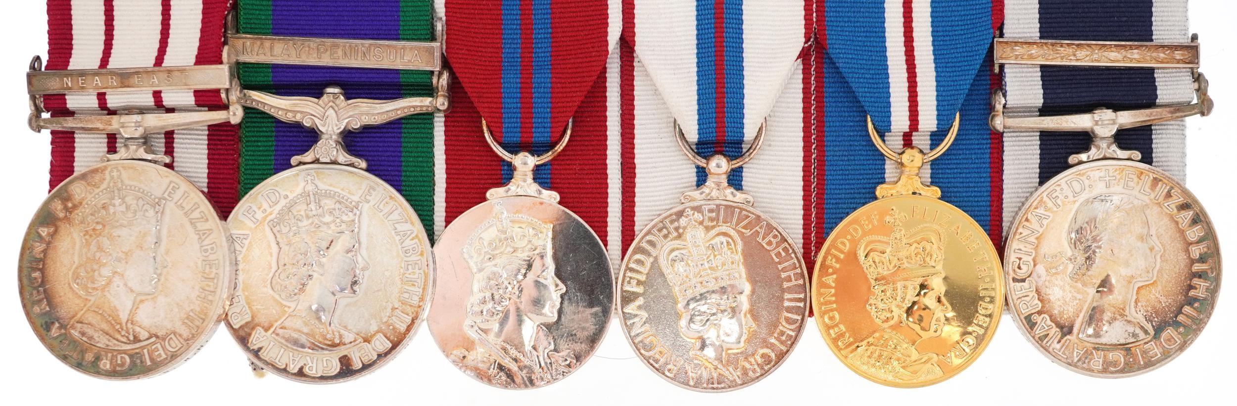 British naval medal group awarded to D.BEAN. A.B.R.N. with Malaya and Near East bar