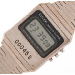 Buler, gentlemen's Buler chrono alarm digital wristwatch with box and paperwork, model SH LX132,