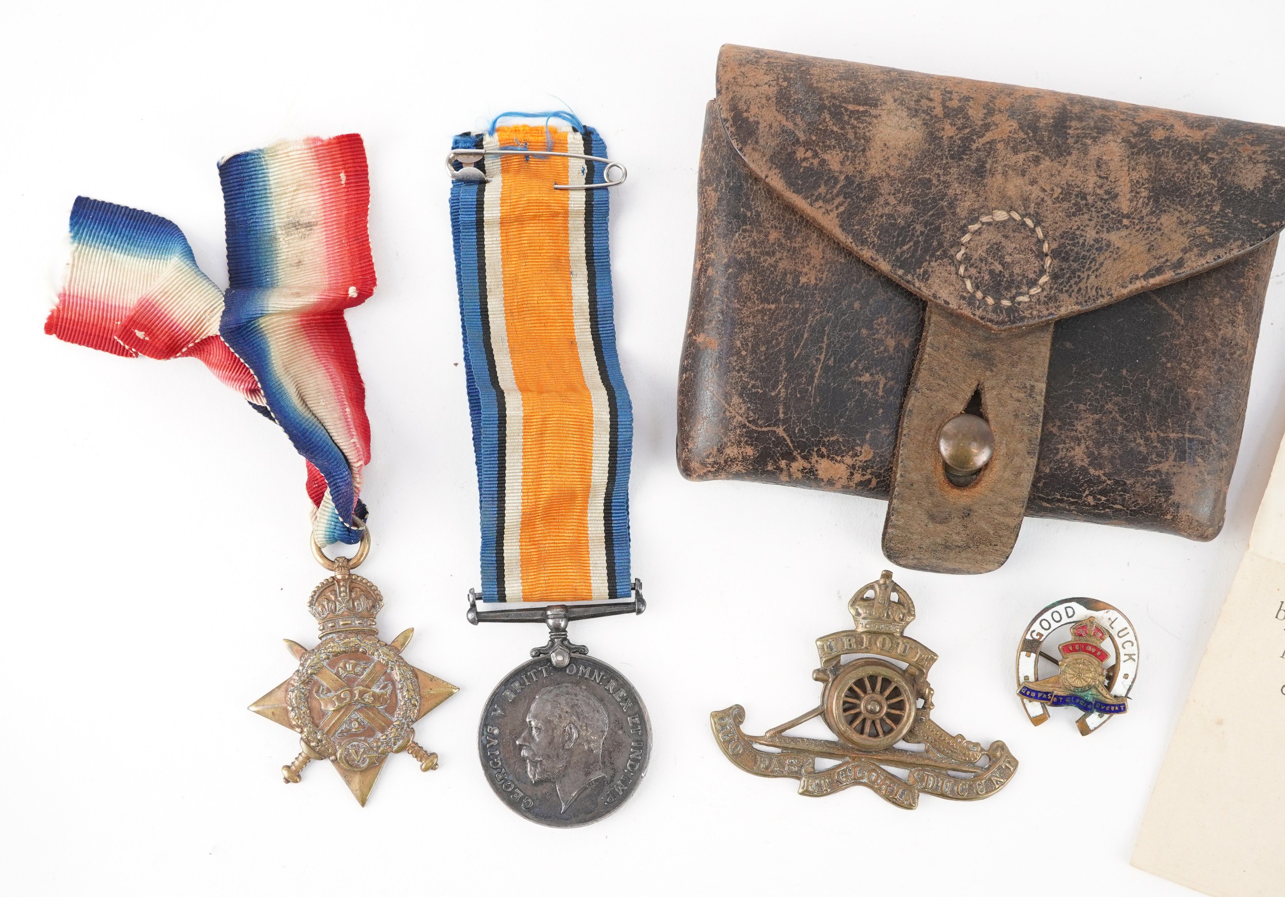 British military World War I medals awarded to W.J.A.BROWN A.S.C Mons Star and CPL.W.J.A.BROWNA.S. - Image 2 of 8