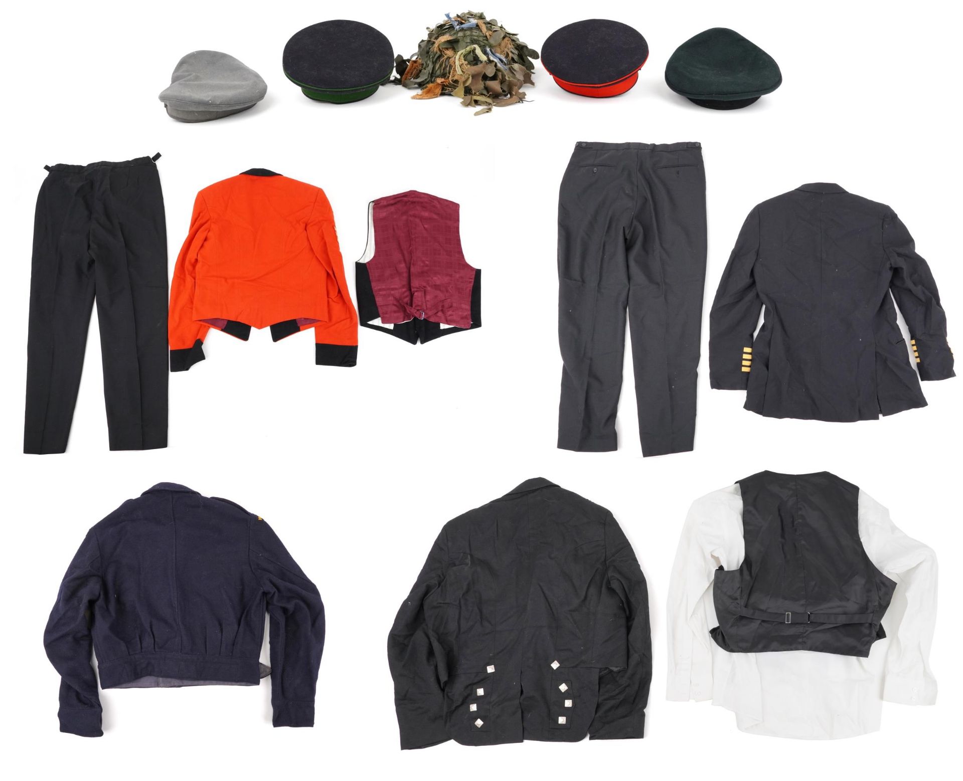 Military clothing and peaked caps including Grenadier Guards, Civil Defence Warden , The King's - Bild 2 aus 14