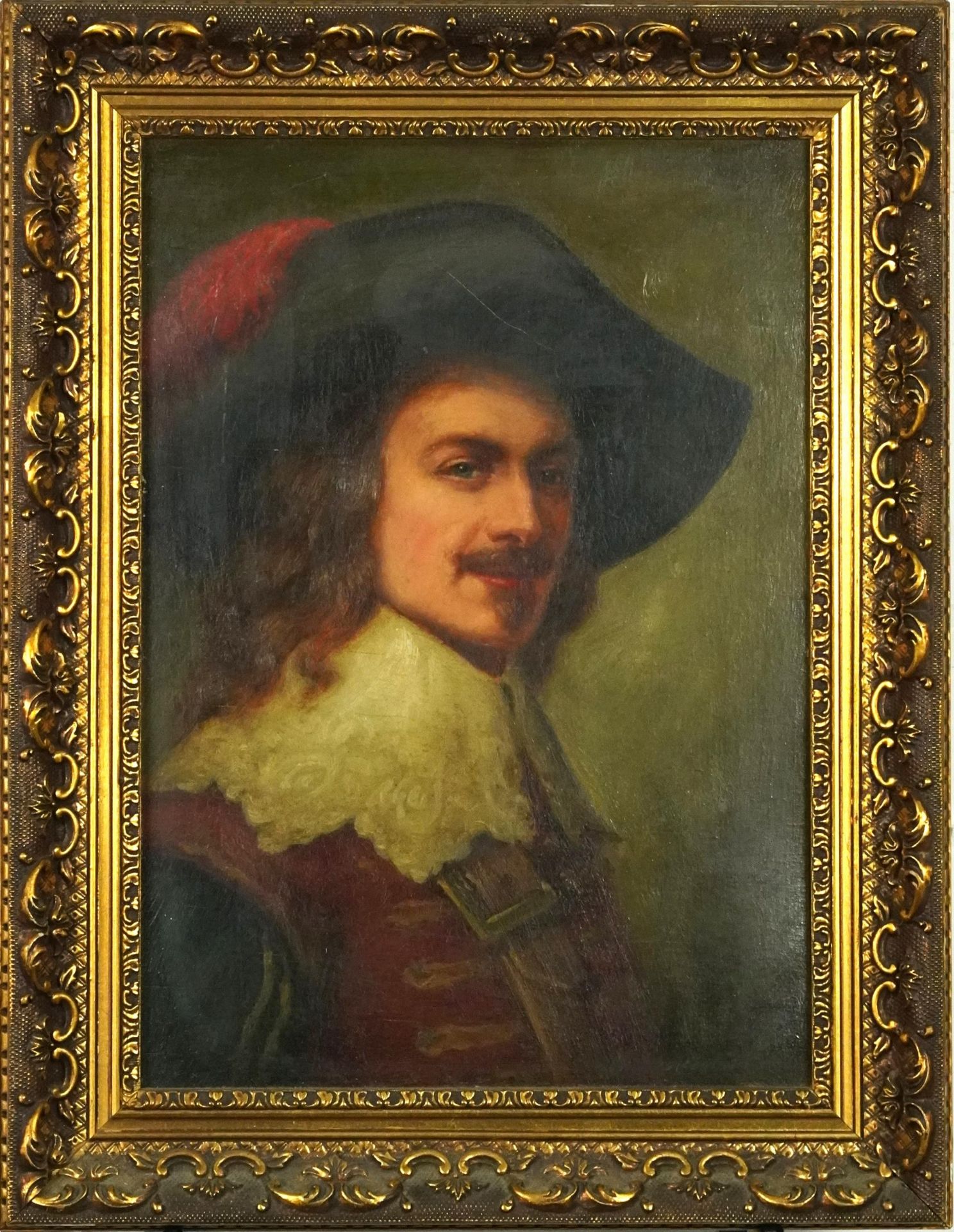 Charles Beatson - A Royalist, oil on wood panel, mounted in a gilt frame, 35cm x 25cm excluding - Image 2 of 5