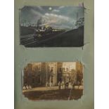 Early 20th century and later postcards arranged in an album, some real photographic, including