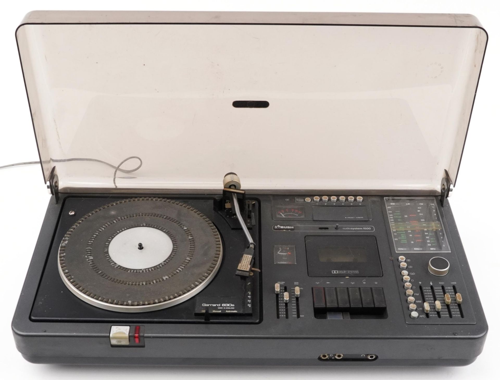 Vintage Bush 1500 audio system with Garrard 630S turntable, 69cm wide - Bild 2 aus 5