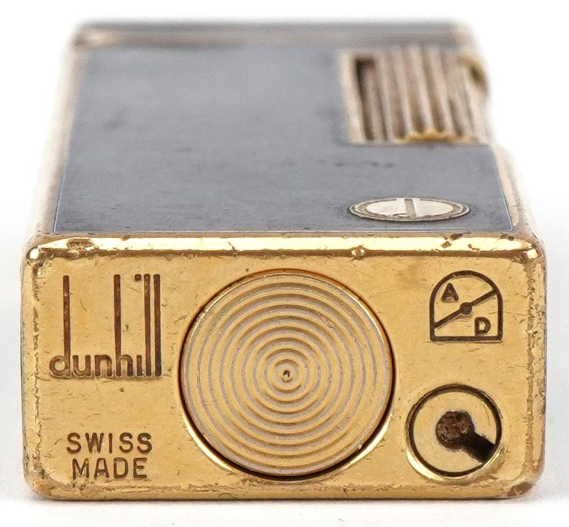 Vintage Dunhill gold plated lapis lazuli pocket lighter with case - Bild 4 aus 4