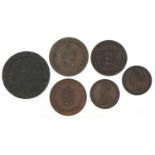 Copper coinage including George III 1797 two pence