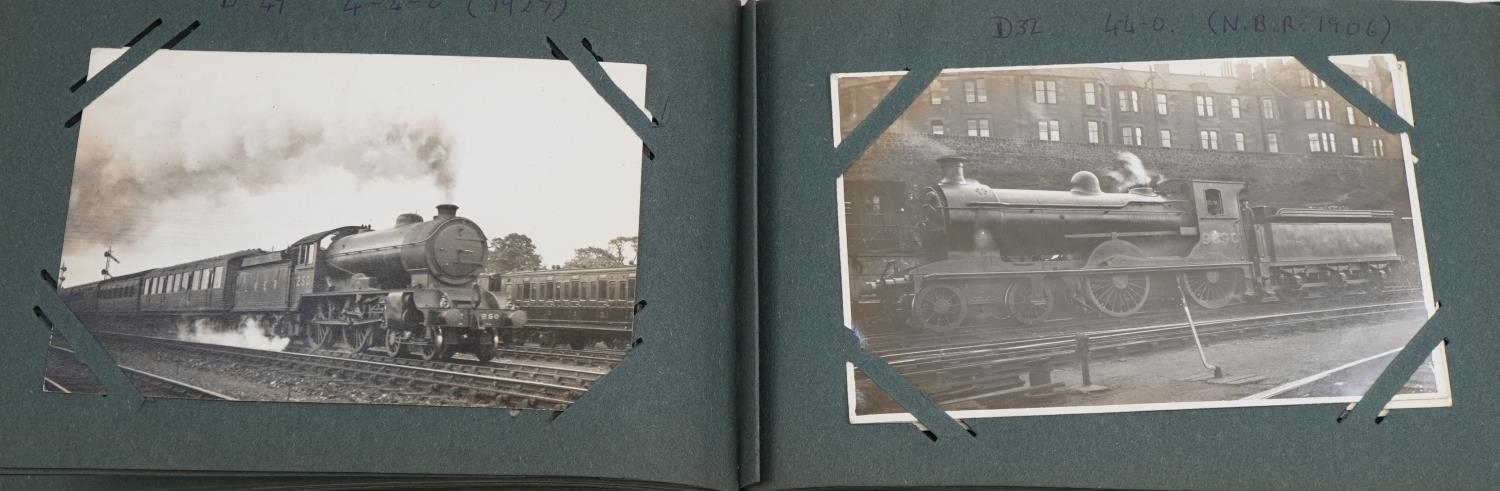 Railway items including postcards of trains arranged in two albums, British Railways torch and a - Image 3 of 15