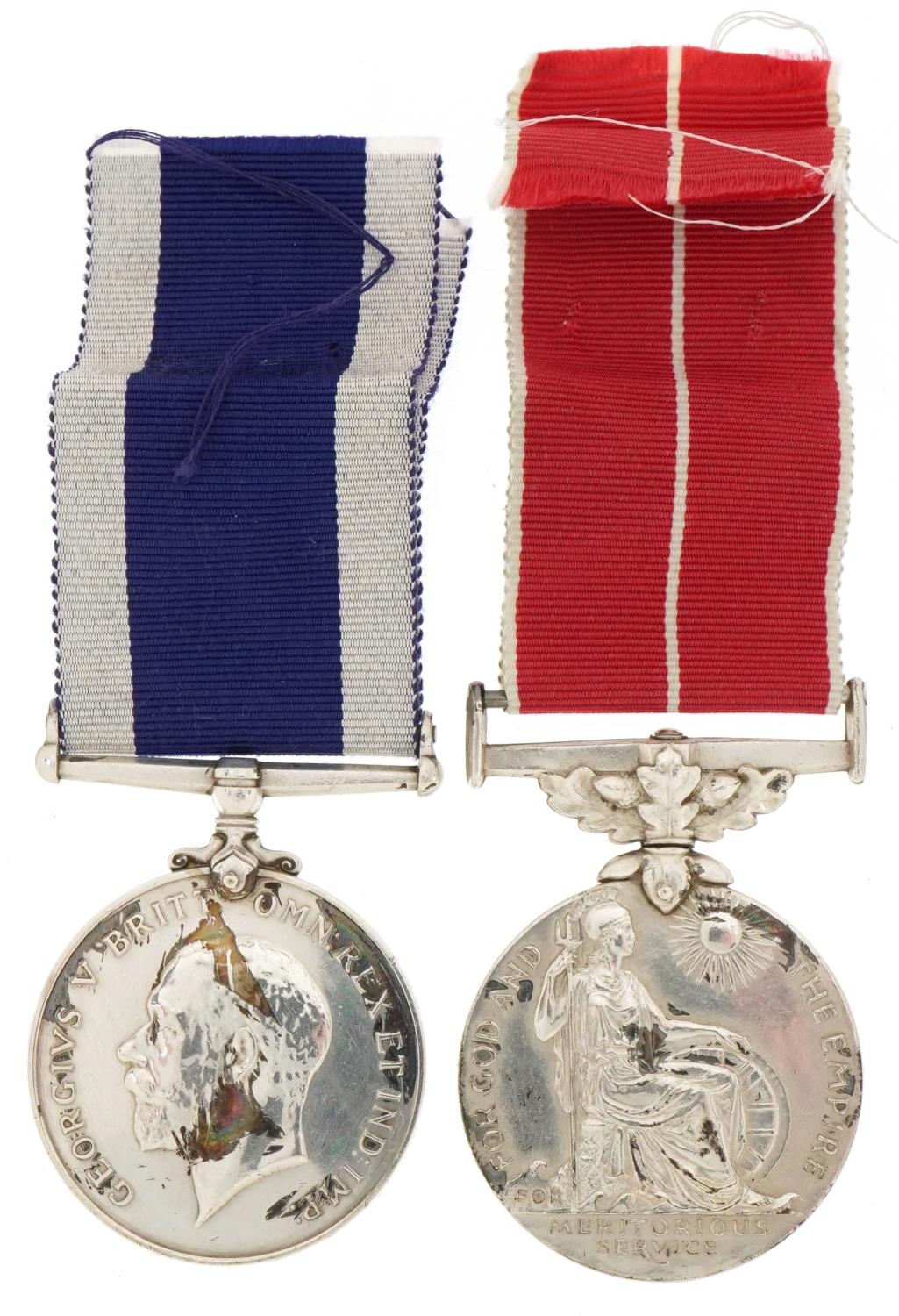 British military naval medals for Long Service and Good Conduct and a Meritorious Service awarded to - Bild 2 aus 5