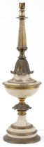 American partially painted brass Stiffel lamp, 64.5cm high