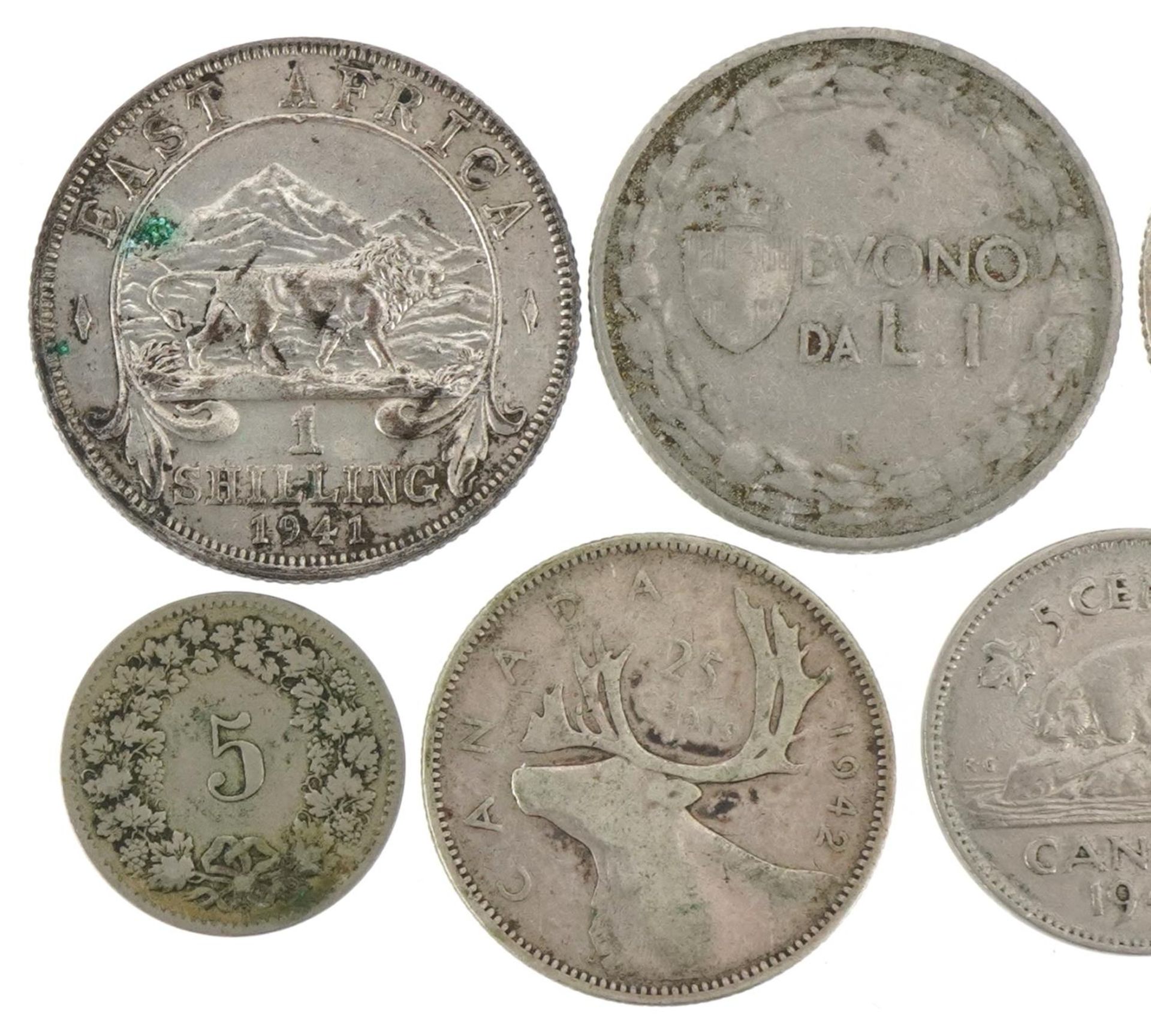 George V East Africa shilling, France, Italy and New Zealand coins - Bild 5 aus 6