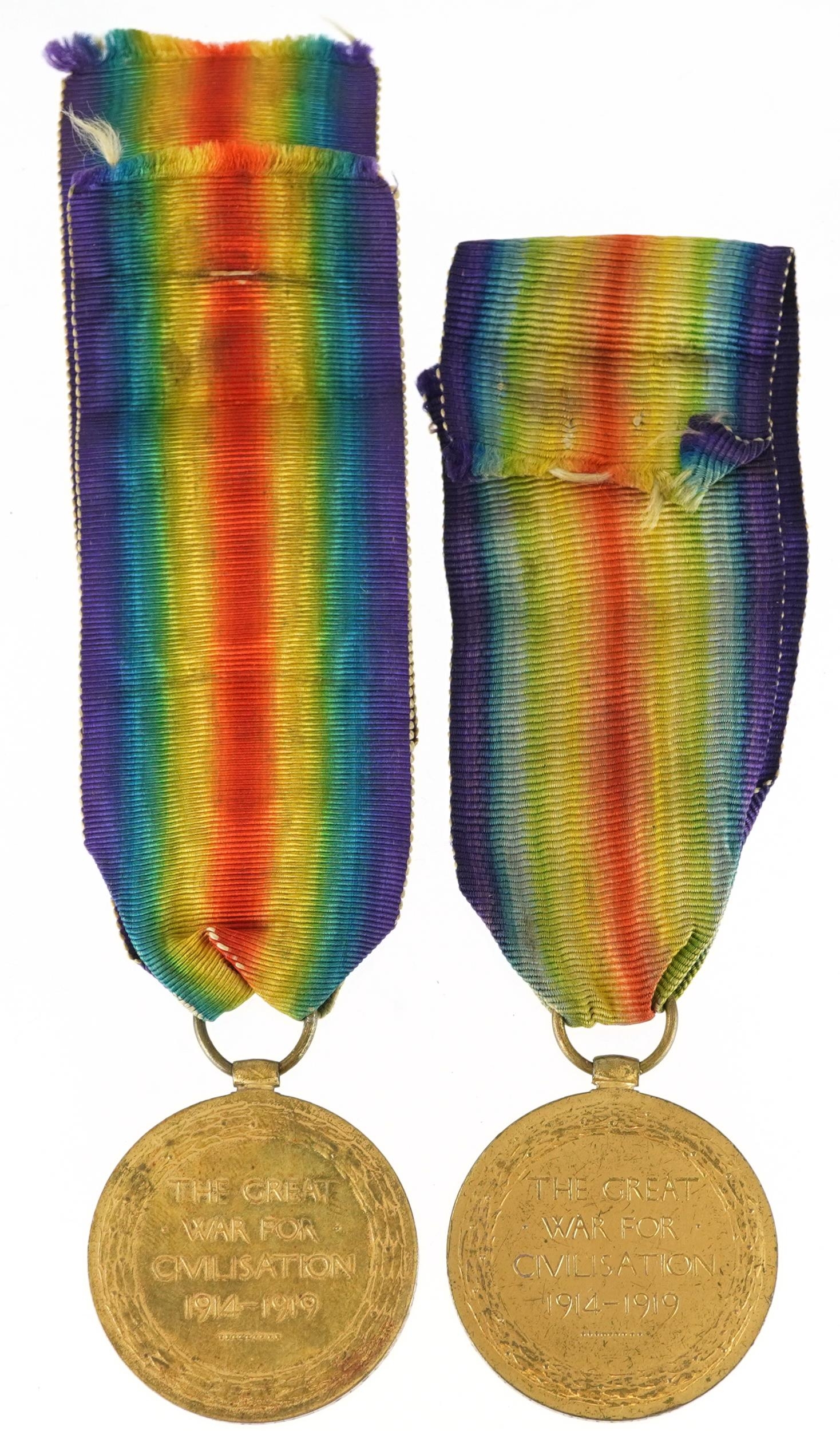 Two British military World War I medals awarded to J COTTON. DH.R.N.P and PTE J.W.CRAGGA. S.C - Bild 3 aus 7