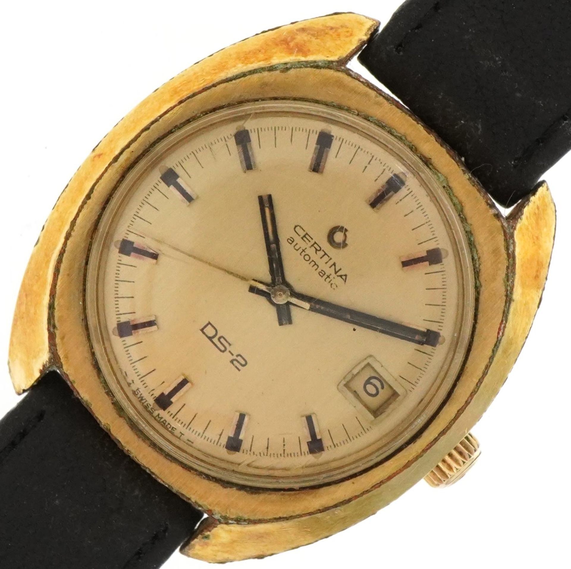 Certina, gentlemen's Certina DS-2 automatic wristwatch having champagne dial with date aperture, the