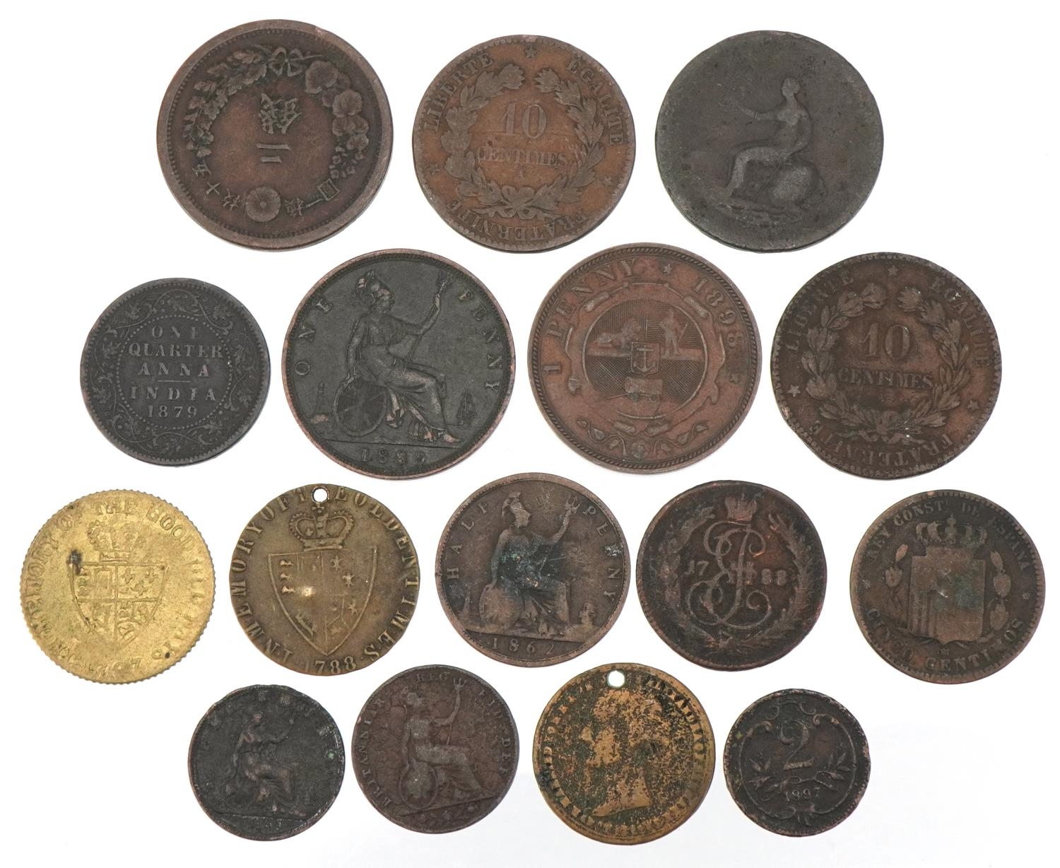 Selection of China and India copper coinage including Victorian examples, - Image 4 of 6