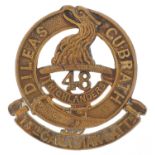 Military interest 15th Canadian Battalion 48th Highlanders cap badge, McNab clan, 7cm in diameter