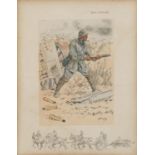 Bon Voyage,- World War I interest Snaffles print, framed in contemporary oak frame, 43cm x 33cm
