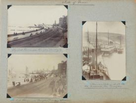 Early 20th century black and white photographs relating to the Isle of Man arranged in an album