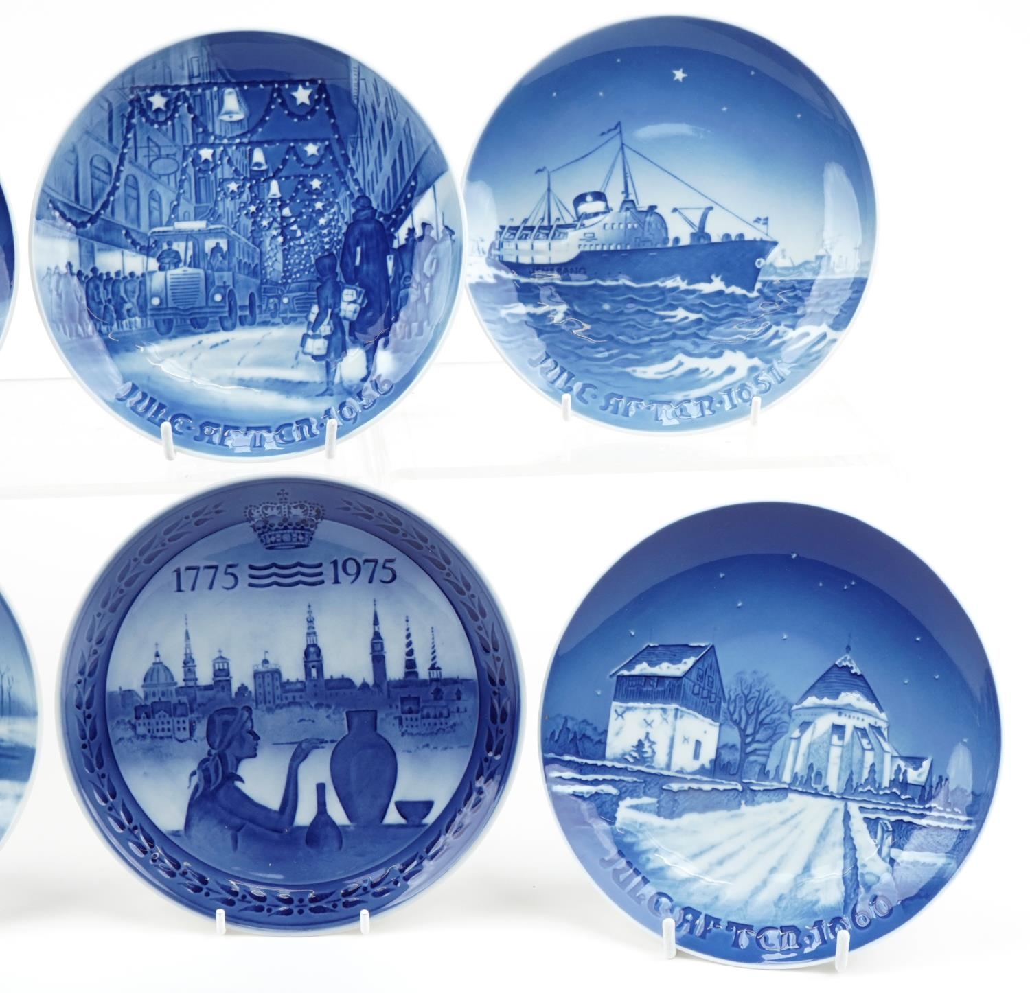 Bing & Grondahl and Royal Copenhagen, eight Danish porcelain 1950s and 60s Christmas plates - Image 3 of 4