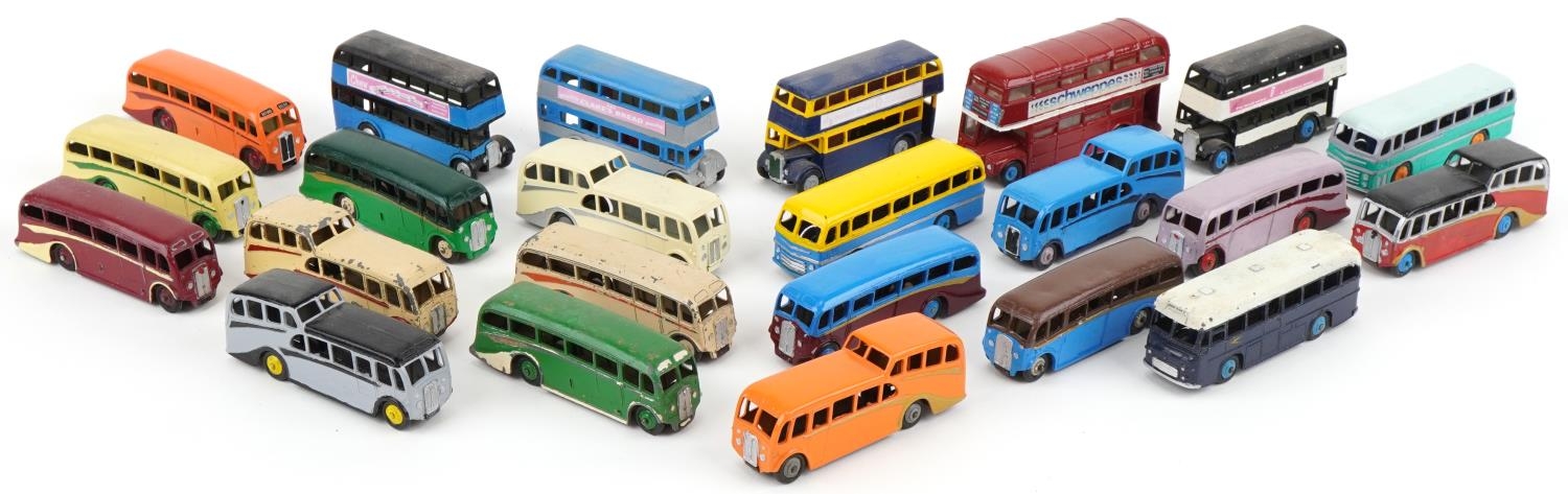 Collection of vintage and later Dinky coaches and buses