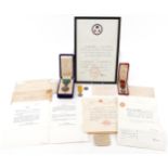 Indian military interest 4th Class Order of the White Elephant medal with box along with enamel