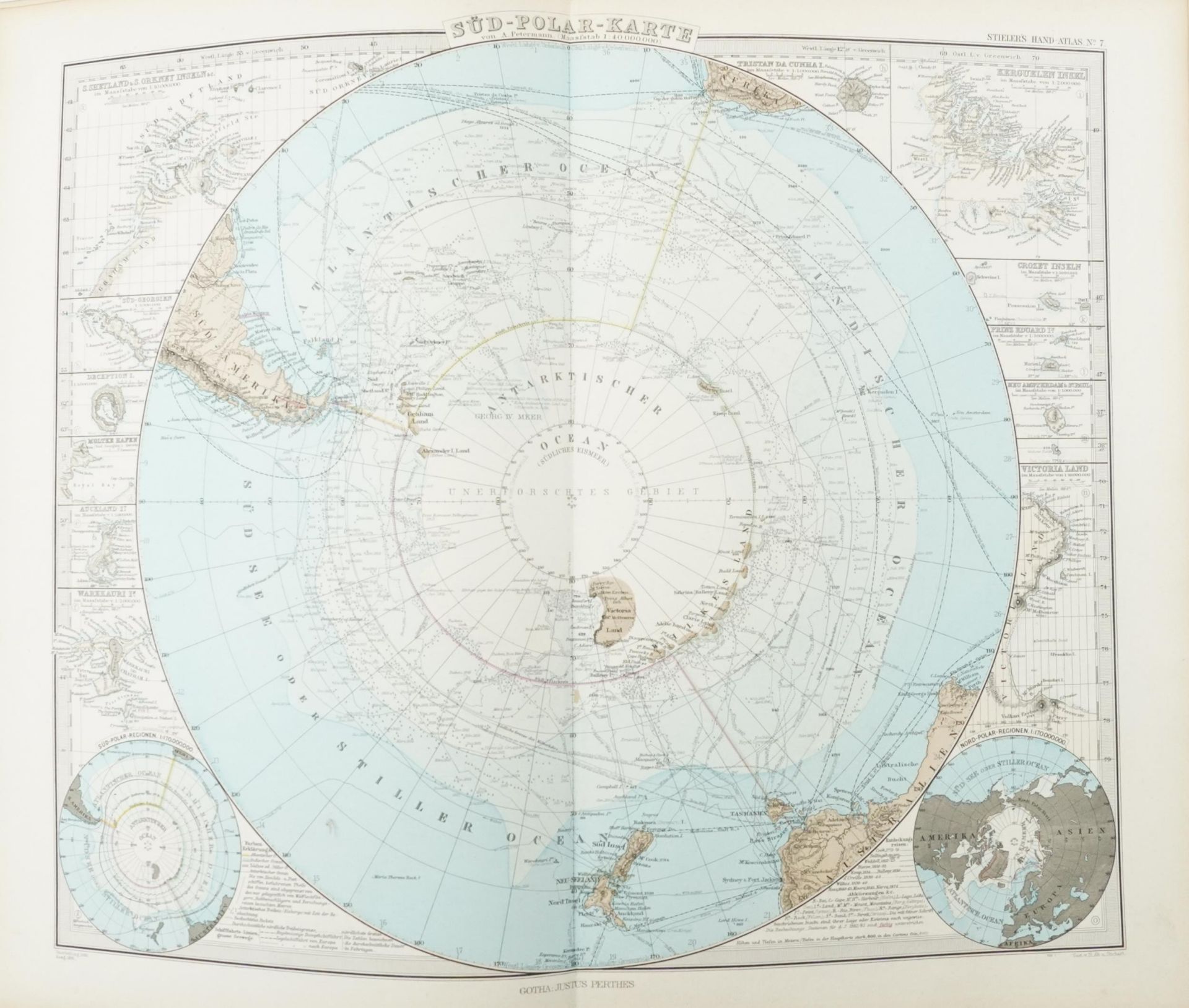 Adolf Stielers hand atlas with coloured maps - Bild 2 aus 6