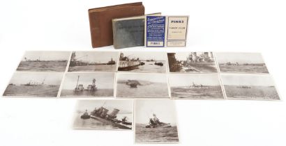 Ships of The Royal Navies book belonging to Arthur Christmas along with black and white