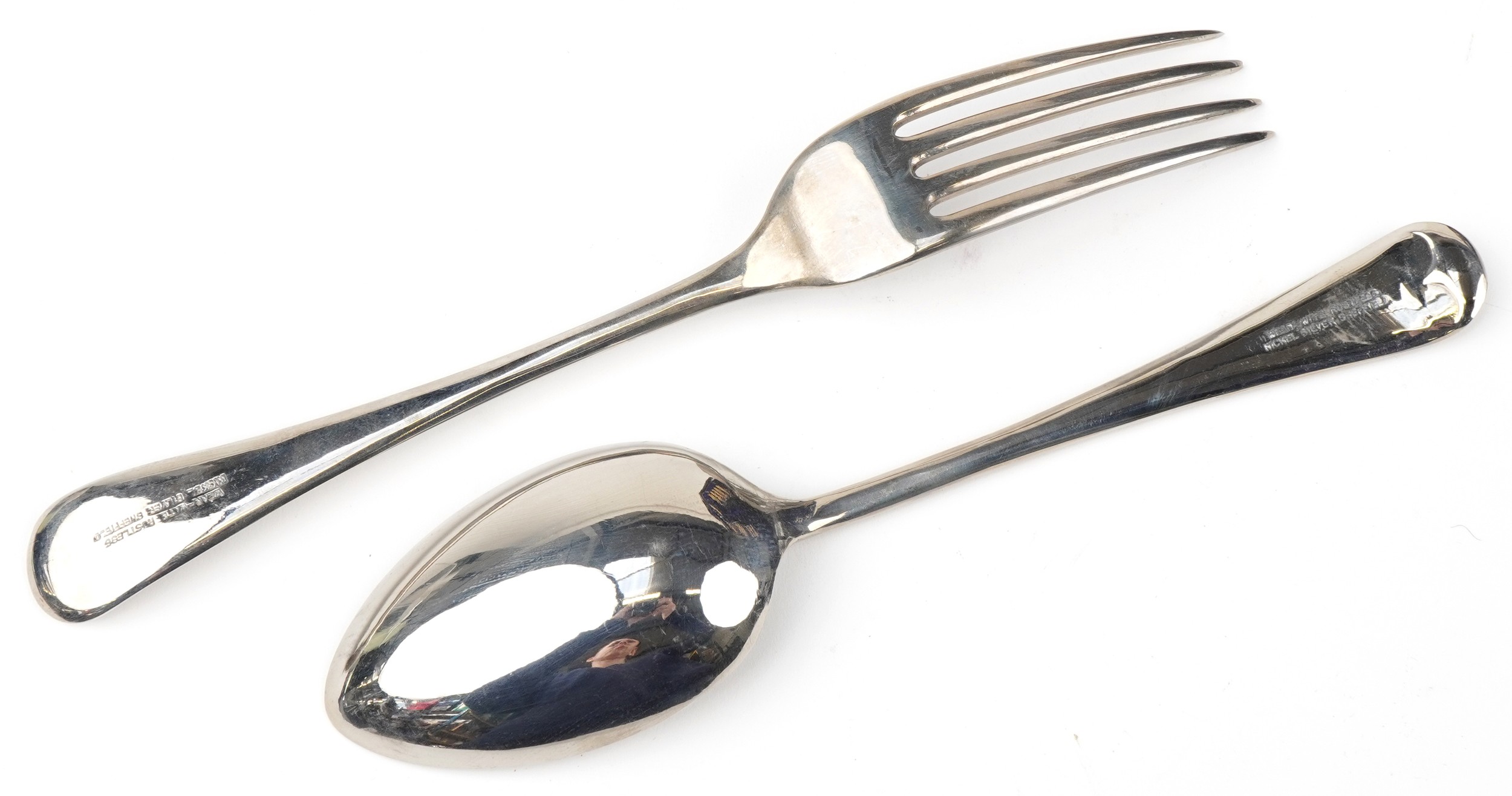 Art Deco oak six place canteen of Sheffield silver plated cutlery, some with ivorine handles, the - Image 5 of 7