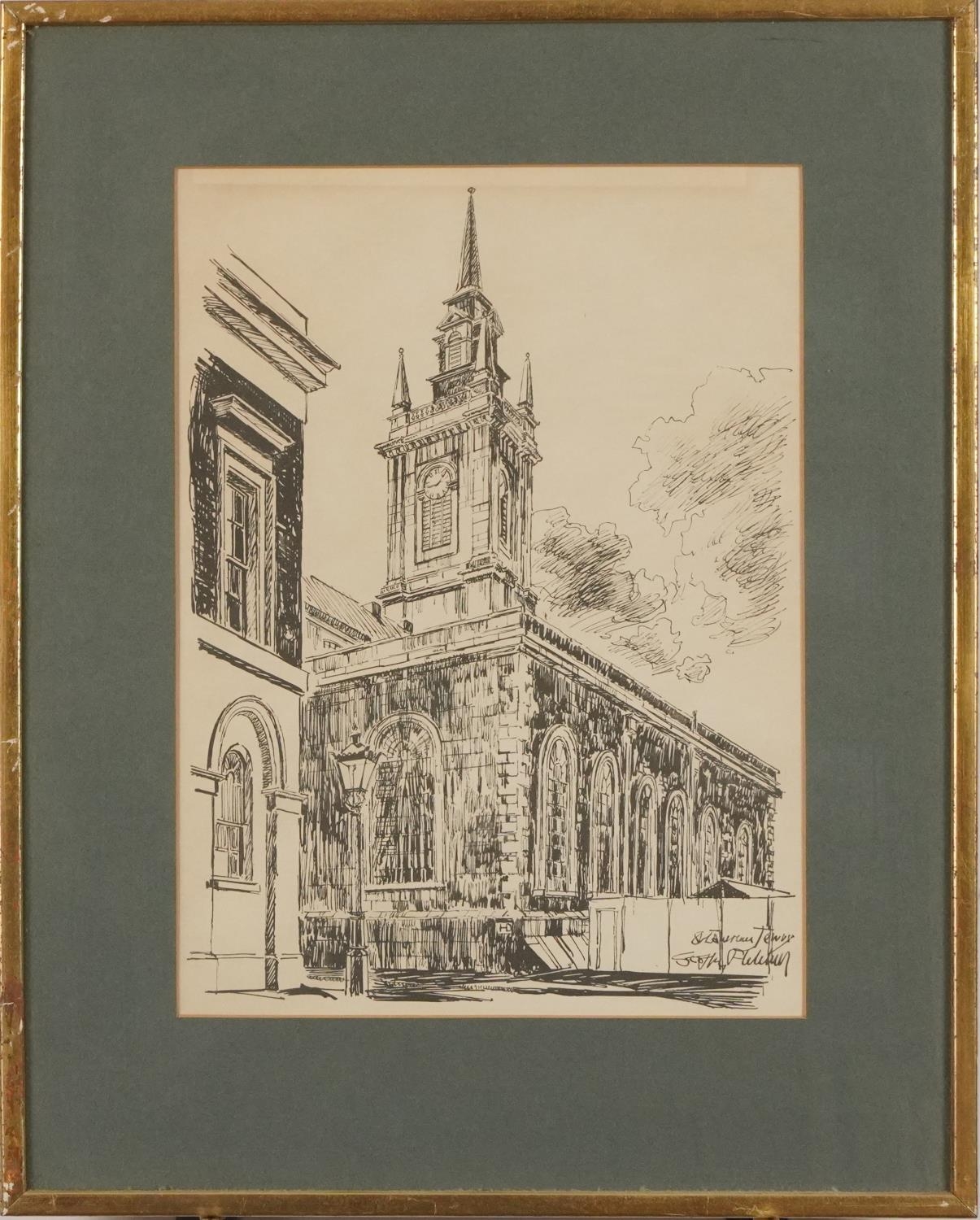L S Fletcher - Eight prints of London scenes including St Lawrence Jewry, St Ethelburga within - Bild 39 aus 42