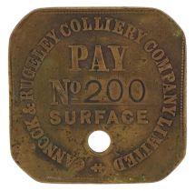 Mining interest Cannock & Rugeley Colliery Company Limited pay token number 200 Surface, 4cm x 4cm