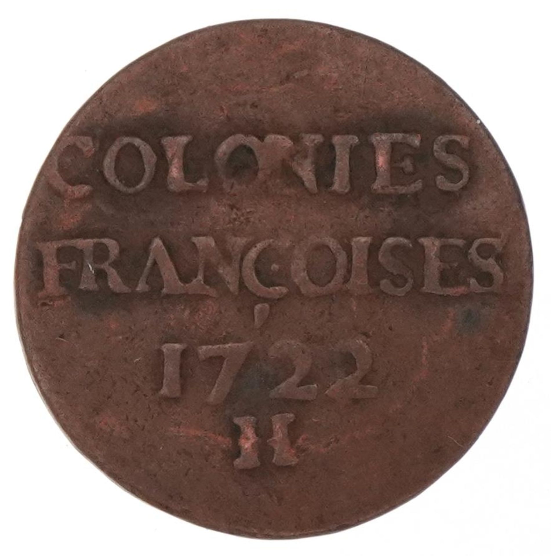 French Colonies token dated 1722 - Bild 2 aus 3