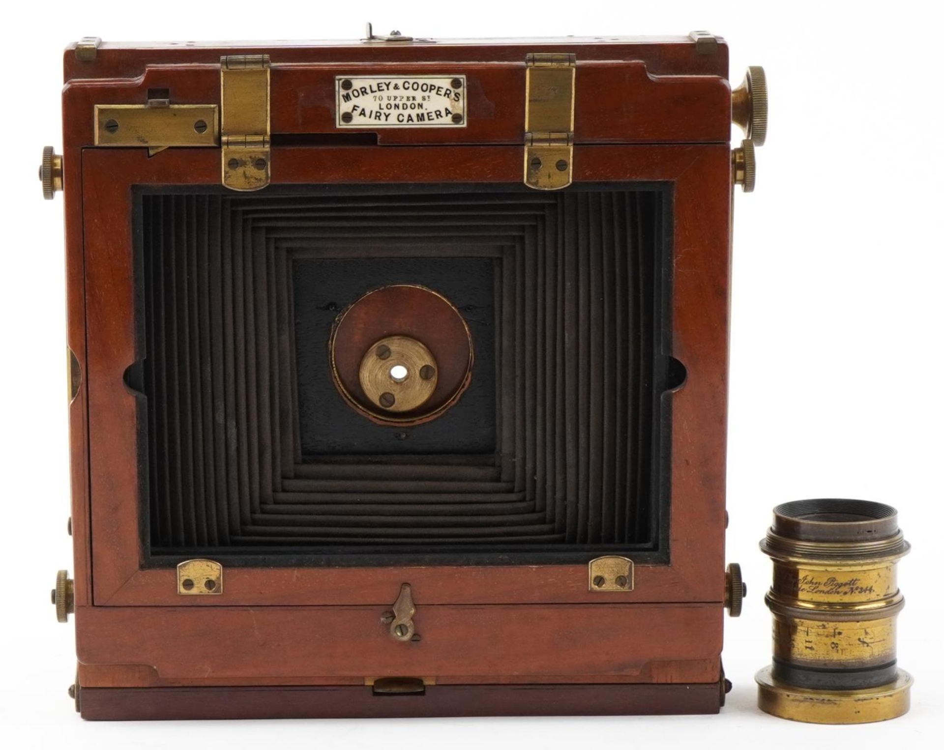 Victorian Morley & Coopers Fairy camera with brass lens retailed by John Piggott 117 Cheapside - Bild 6 aus 6