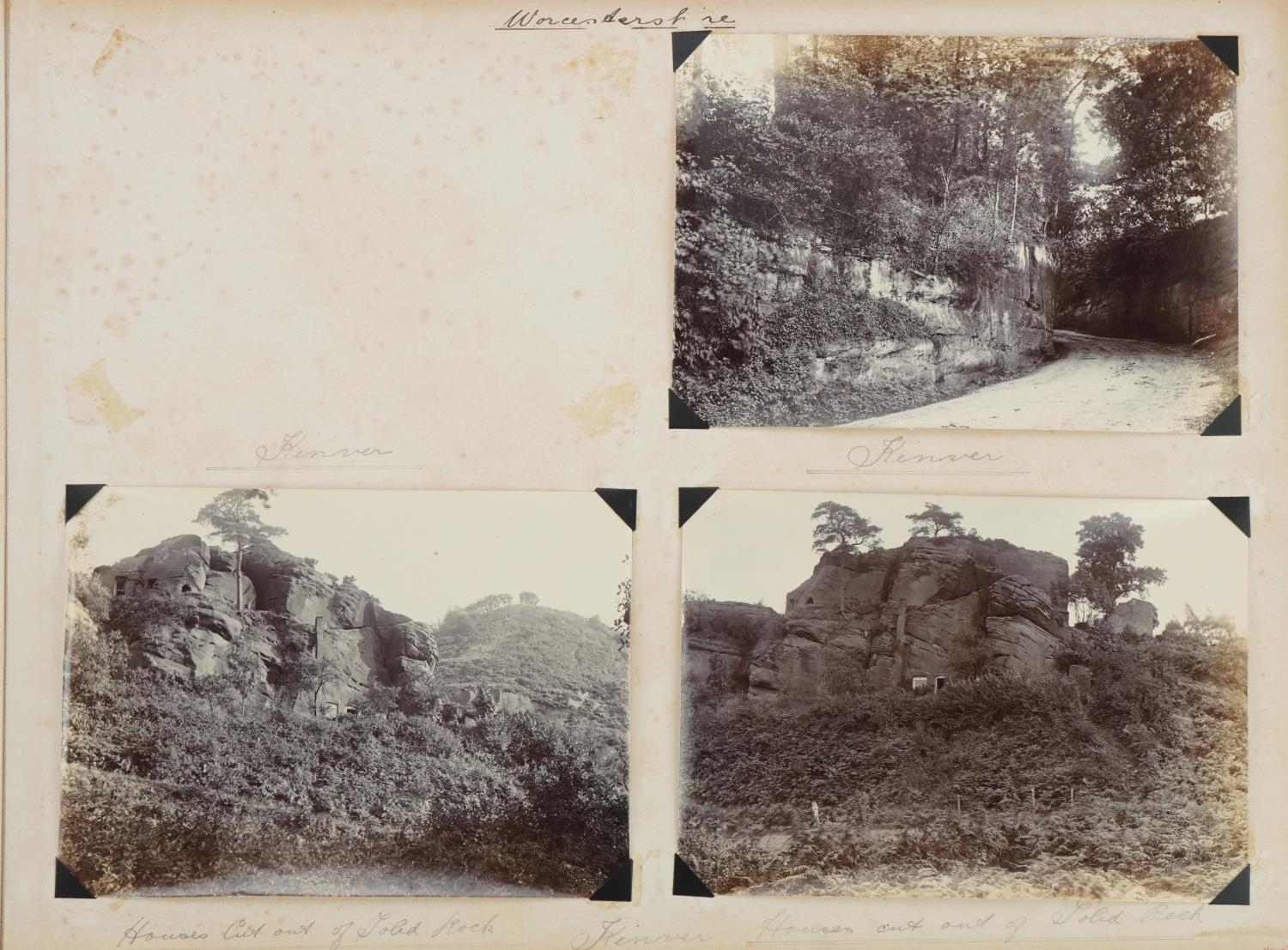 Early 20th century black and white photographs arranged in an album including Staffordshire, - Image 2 of 40