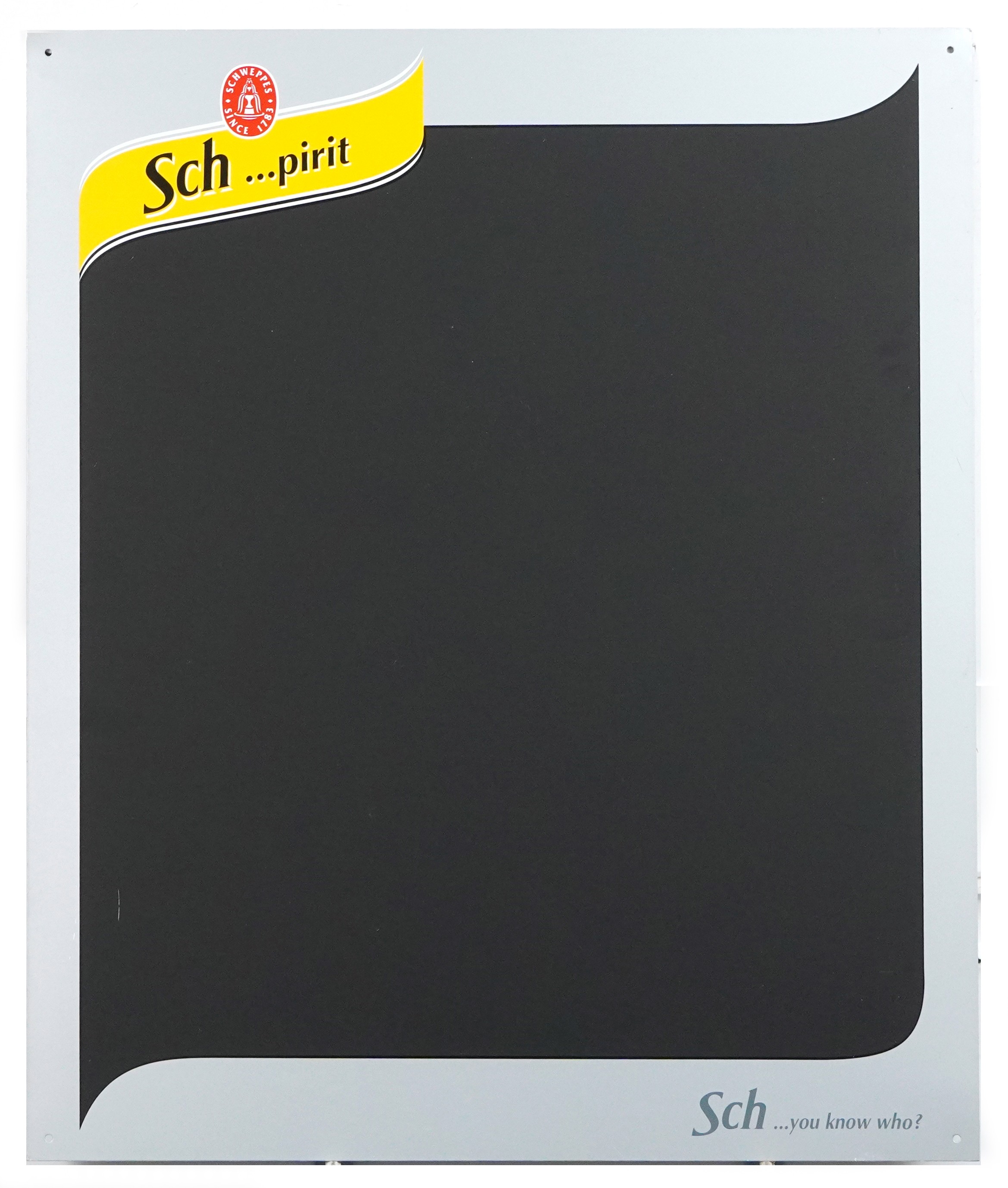 Two Schweppes tin advertising blackboards, each 74cm x 62cm - Bild 4 aus 5