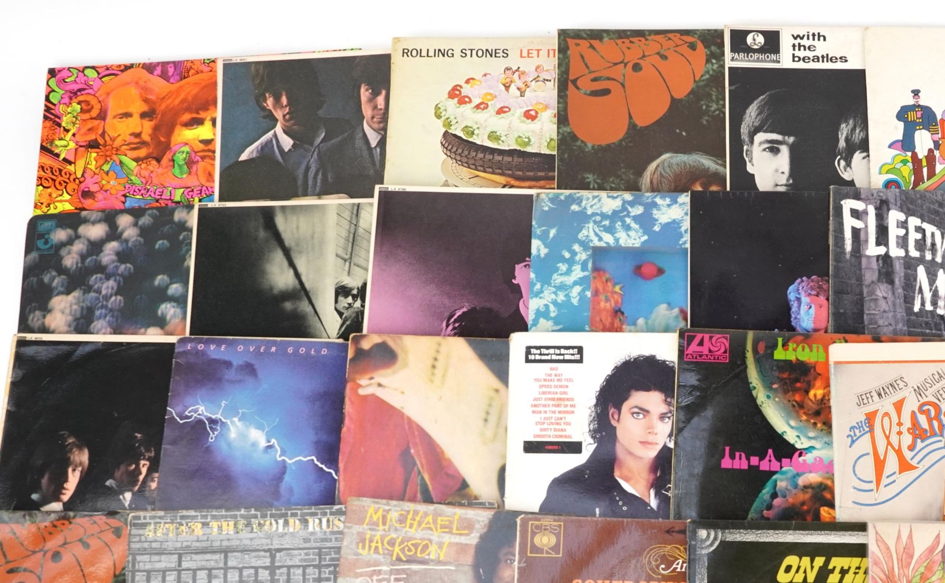 Vinyl LP records including Cream, The Rolling Stones, The Beatles, Love, David Bowie, Dire Straits - Image 2 of 5