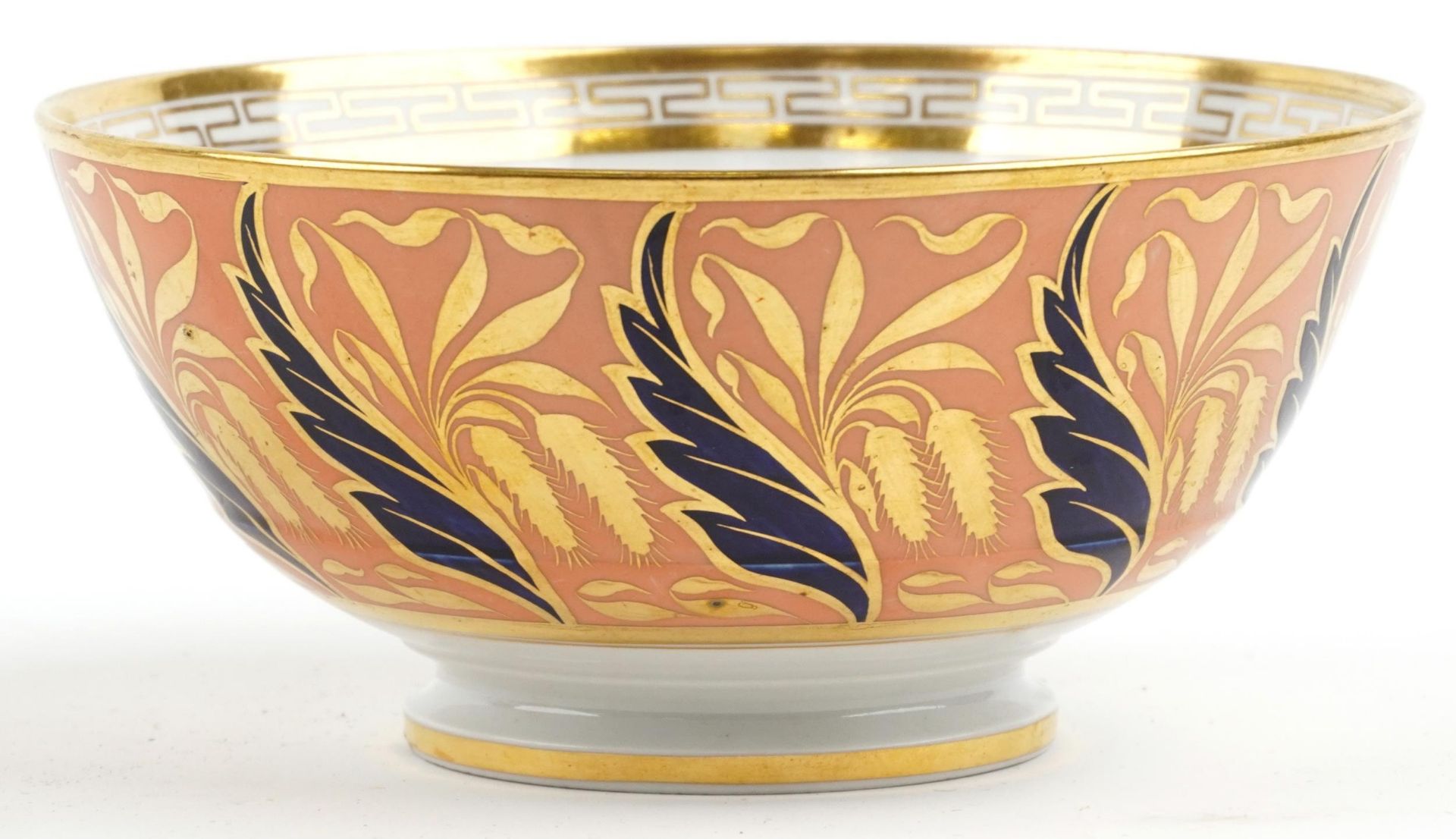 Worcester Barr Flight & Barr peach ground tableware gilded with catkins and foliage, comprising milk - Image 17 of 28