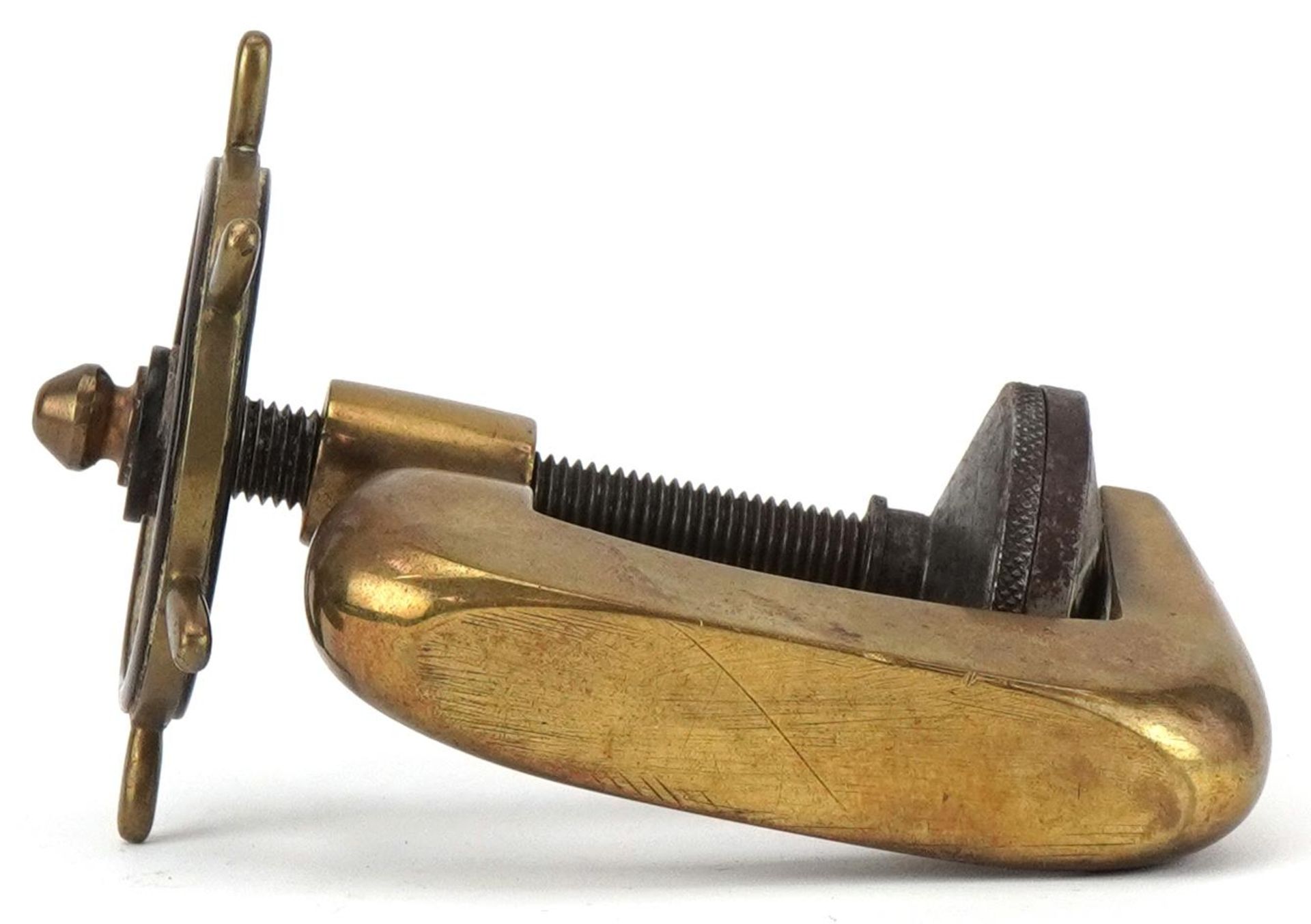 Vintage brass nutcracker in the form of a ship's wheel, 12cm in length - Bild 3 aus 3