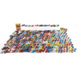 Large collection of diecast vehicles, predominantly Matchbox and Hot Wheels