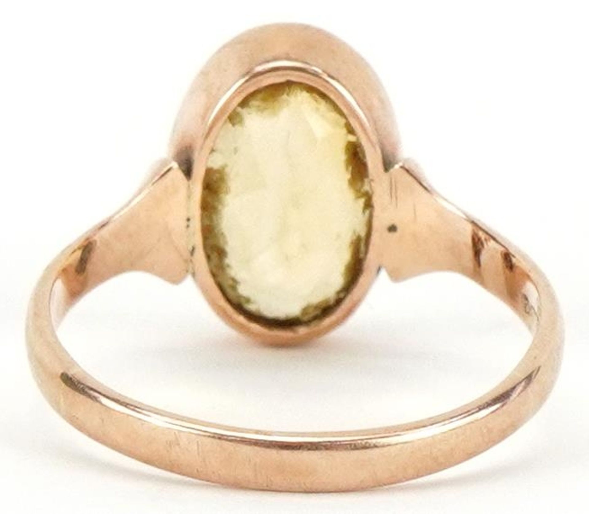 9ct rose gold citrine ring, size K, 2.5g - Image 2 of 6