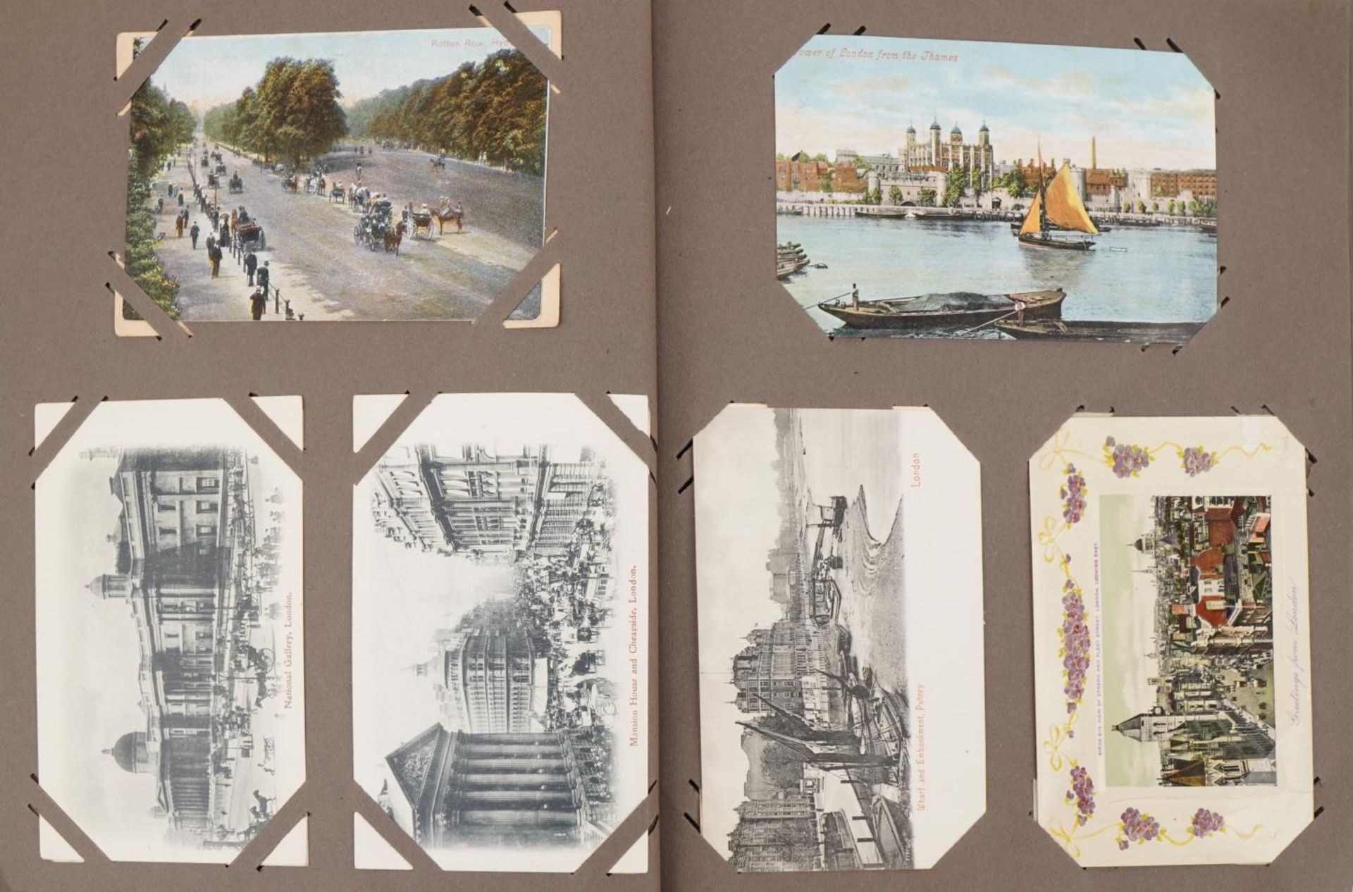 Album of postcards, approximately one hundred and twenty, including street scenes, The Crystal - Bild 12 aus 22