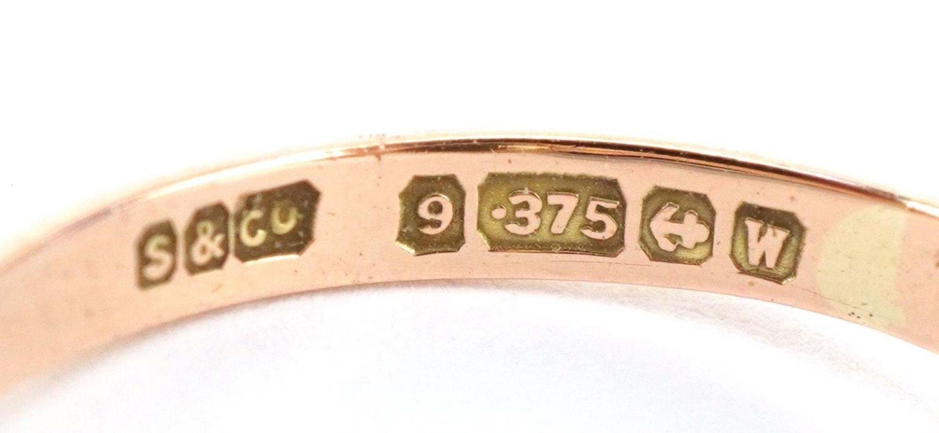 9ct rose gold citrine ring, size K, 2.5g - Image 5 of 6