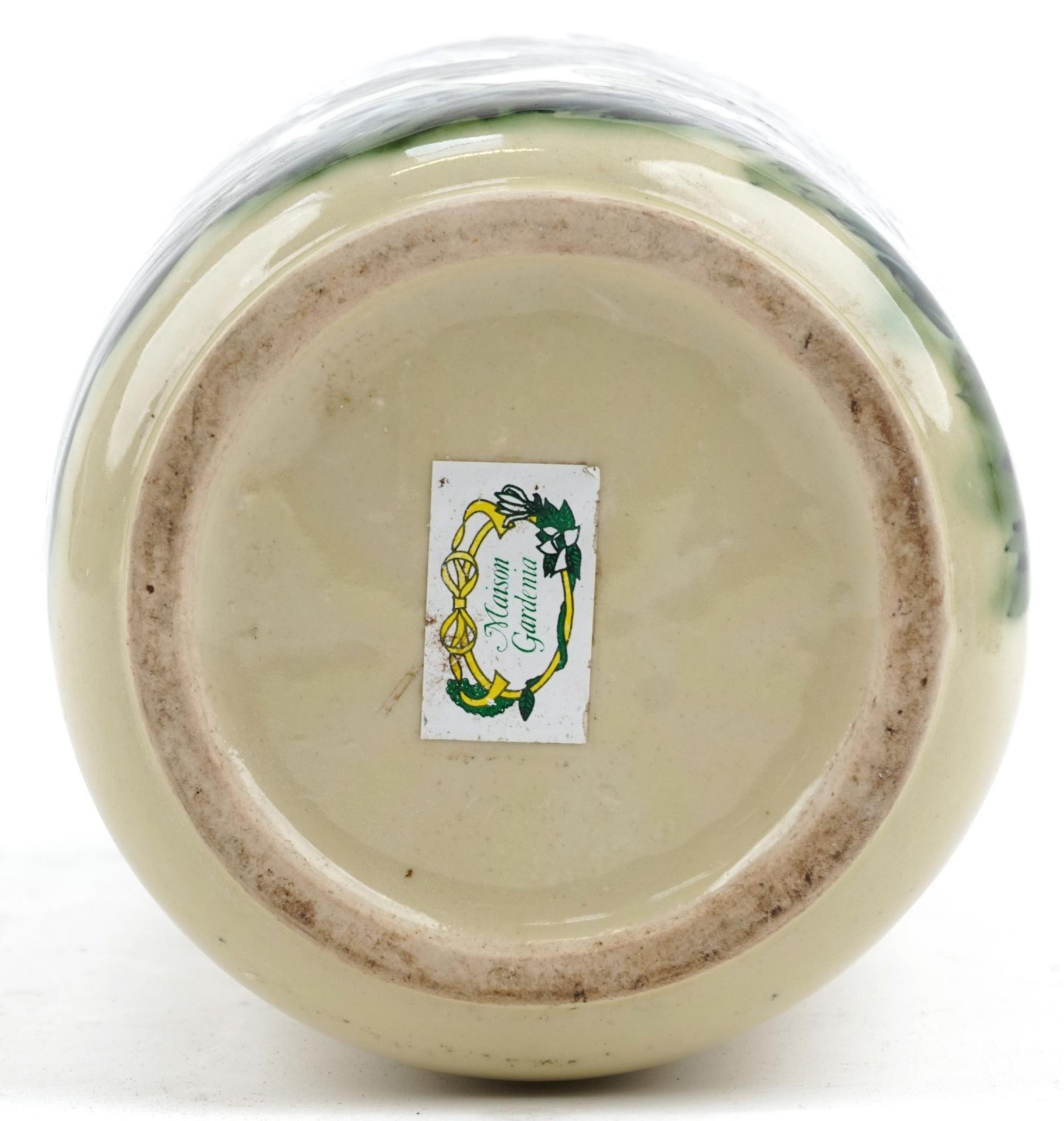 Hand painted floral pottery vase, 42cm high - Image 6 of 7