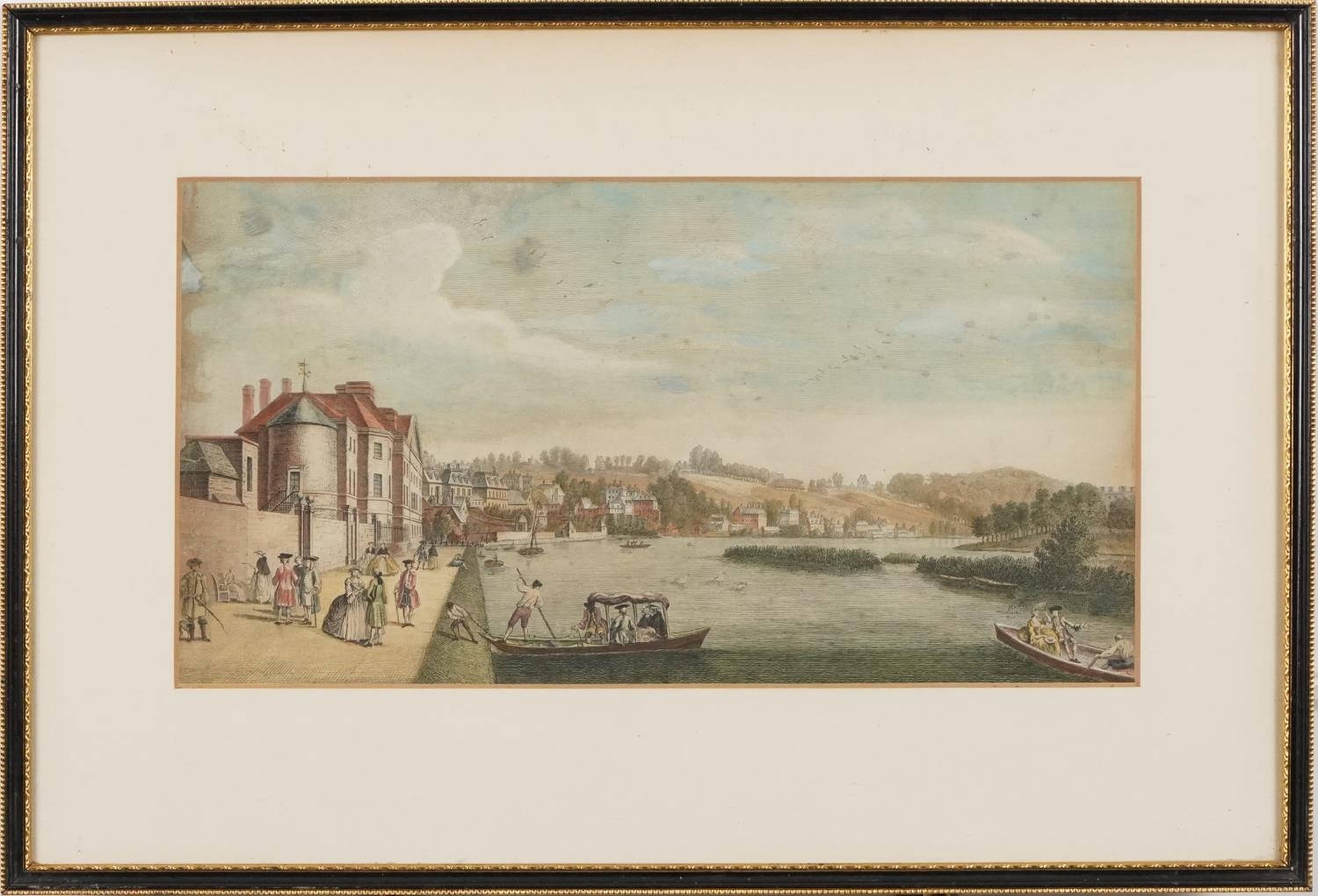 After John Bowles - Westminster Bridge from Lambeth and two others, three 18th century hand coloured - Bild 3 aus 13