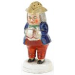 Victorian Staffordshire Toby pepperette, 14.5cm high