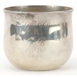 George III Scottish silver baluster cup, indistinct maker's mark, Edinburgh 1817, 7cm high, 111.0g