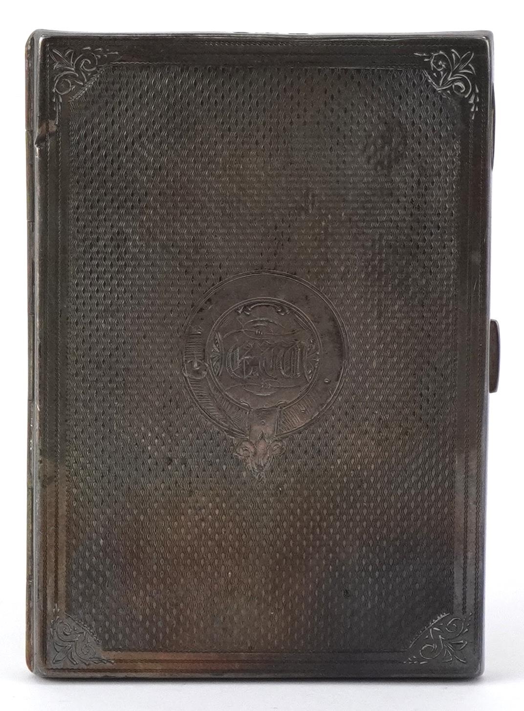 Frederick Marson, Victorian silver engine turned aide memoire with propelling pencil, Birmingham