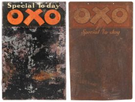 Two 'Special Today' Oxo metal advertising signs, each 56cm x 34.5cm