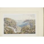 Eugene Von Guerard - Weatherboard Fall, New South Wales, 19th century coloured lithograph,