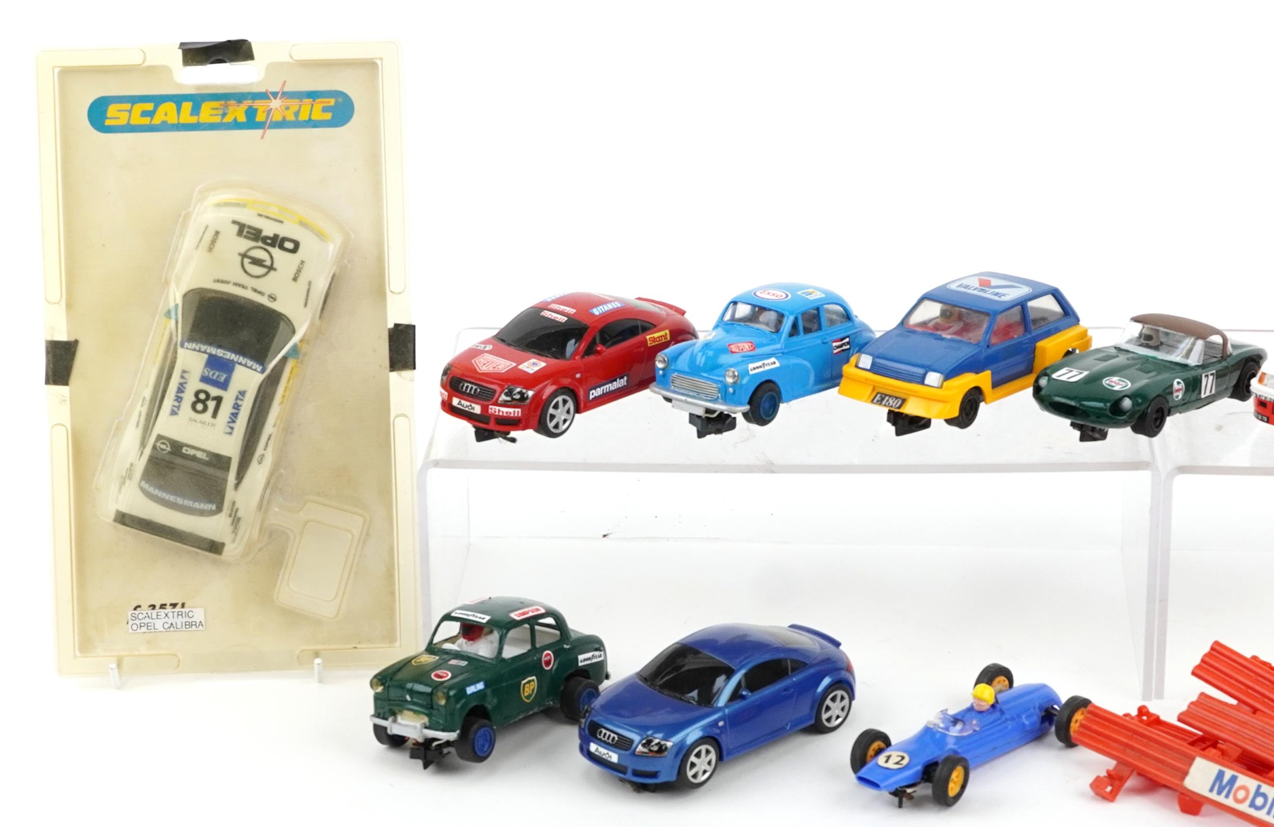 Eleven vintage and later slot cars and accessories including Scalextric and Hornby - Image 2 of 3