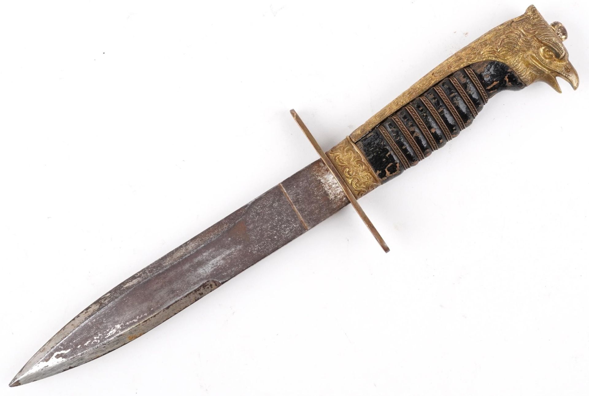 Italian Fascist military interest Youth Movement dress dagger with double edged steel blade, 28cm in