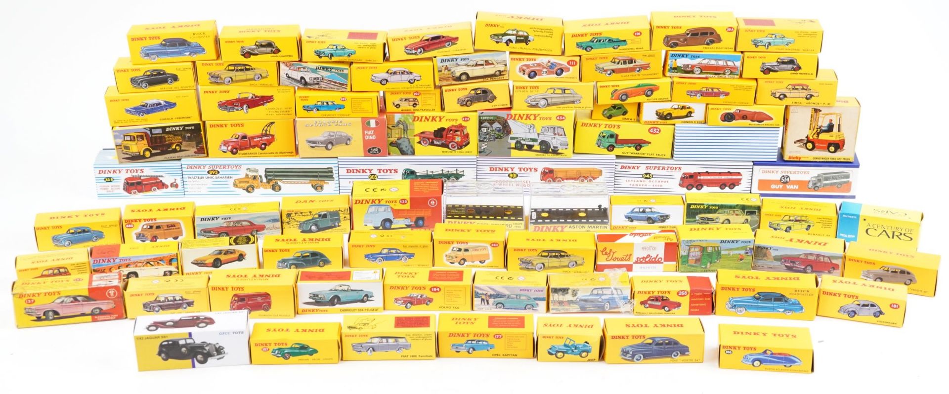Collection of Dinky collector's vehicle boxes